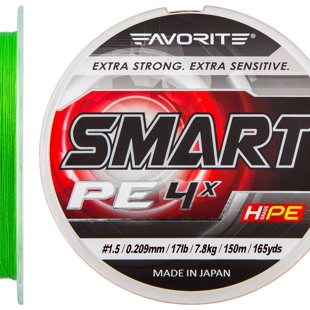 Шнур Favorite Smart PE 4x 150м (салат.)